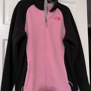 Pink & Black North Face Jacket-breast cancer edition